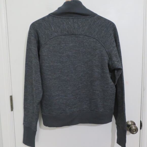 Athleta Womens Sz S Dark Gray 1/4 Zip Funnel Neck Sweatshirt Athletic Wear - Picture 2 of 5